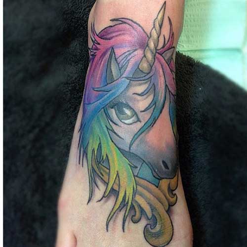 fotos de tatuagens de unicórnios